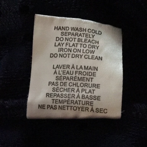 Eclipse Navy Eyelet Off-Shoulder Blouse - Picture 6 of 7